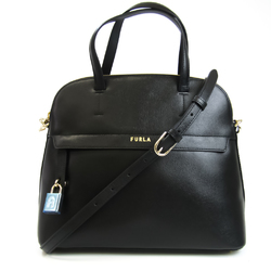 Furla Piper M DOME 285783 Women's Leather Handbag Black