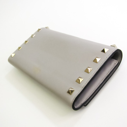 Valentino Garavani Women's Leather Wallet (bi-fold) Light Gray