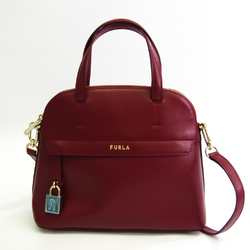 Furla Piper S DOME 285783 Women's Leather Shoulder Bag Red Color