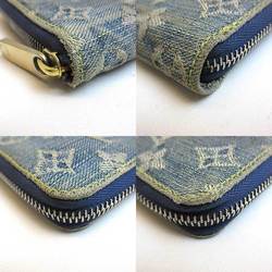 LOUIS VUITTON Blue Monogram Denim Mini Zippy Wallet Compact M95342