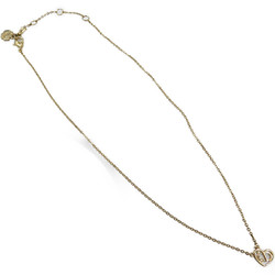 Christian Dior Necklace Heart Motif Metal Rhinestone Gold 0038Cristian