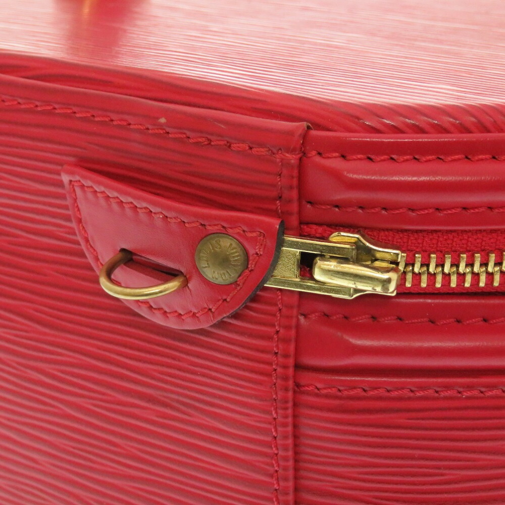 Louis Vuitton Epi Cannes Handbag Vanity Bag M48037 Castilian Red Leather  Ladies LOUIS VUITTON