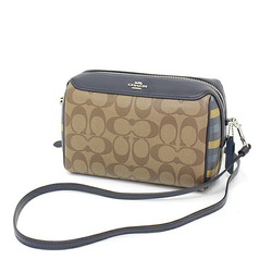 COACH Brown Sling Bag Signature Crossbody Handbag Khaki - Price in India