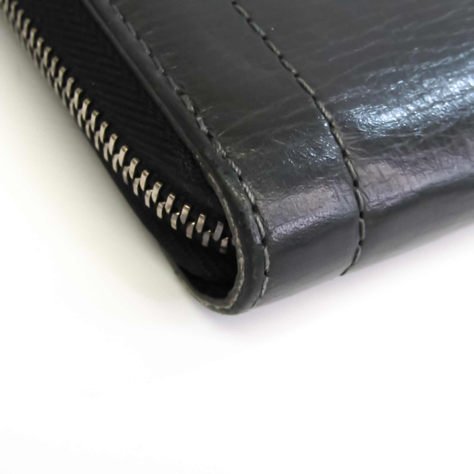 Louis Vuitton Zippy Organizer M97026 Men's Utah Leather Long Wallet (bi-fold) Basalt
