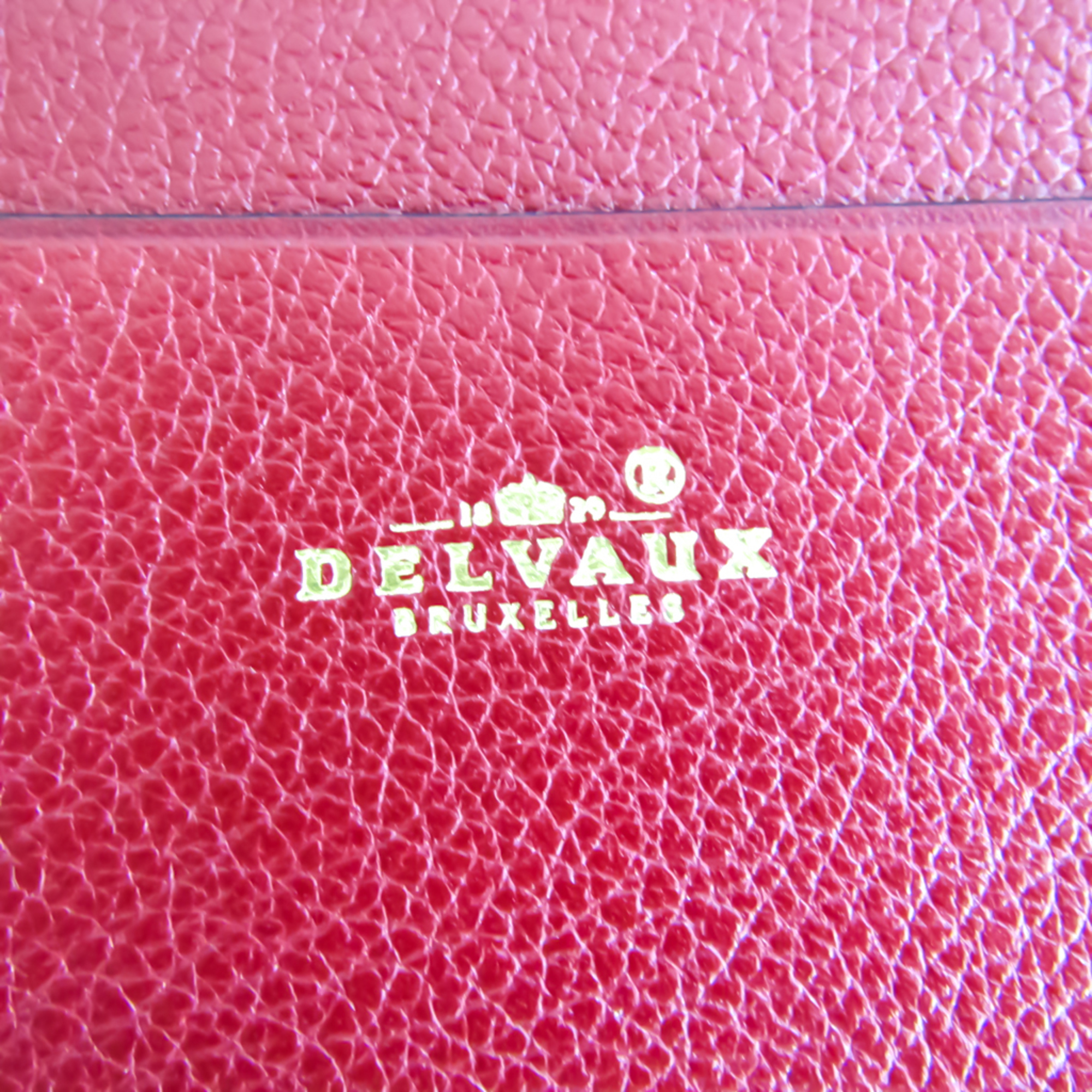 Delvaux Leather Long Wallet (bi-fold) Red Color