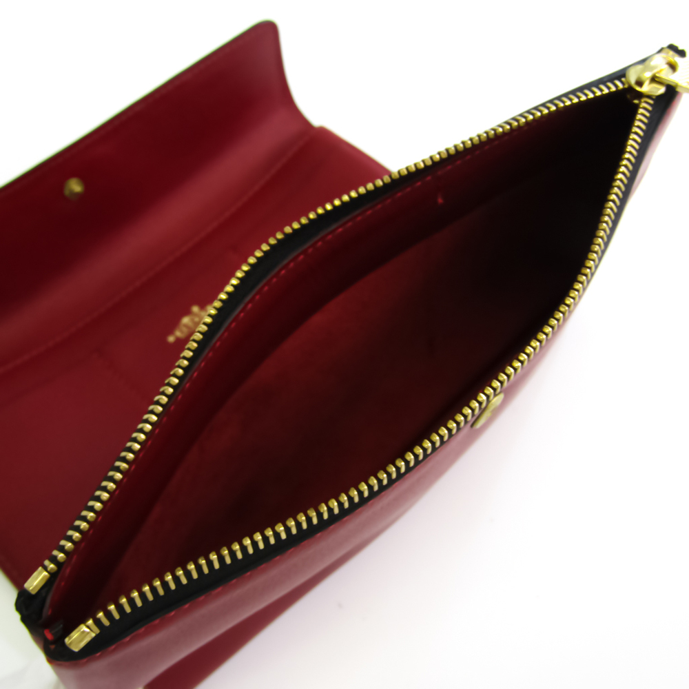 Delvaux Leather Long Wallet (bi-fold) Red Color BF546033