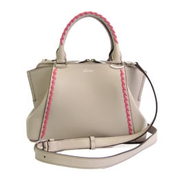 Cartier C De Cartier Mini Model L1002070 Women's Leather Handbag,Shoulder Bag Light Gray,Pink