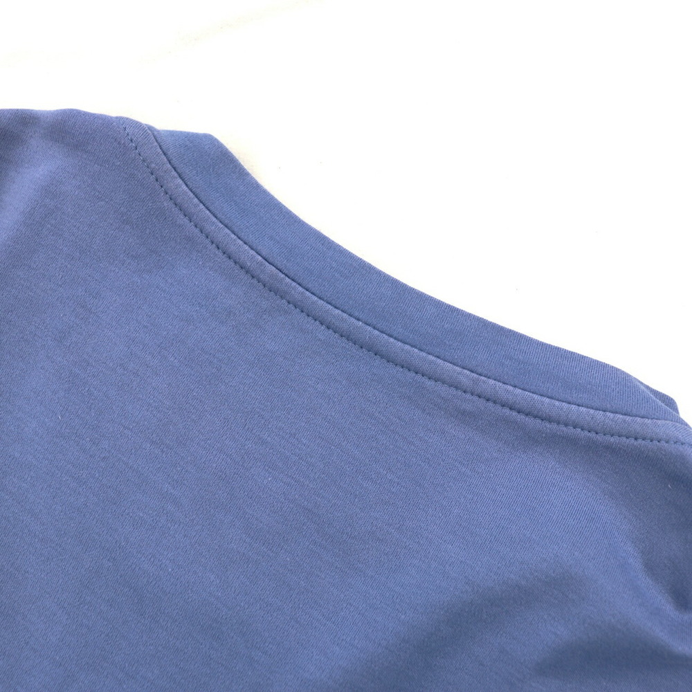 Louis Vuitton 14SS Damier Pocket Long Sleeve T-shirt Men's Light Blue S  Cotton Cut and Sew