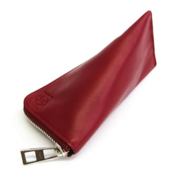 Loewe Unisex Leather Coin Purse/coin Case Red Color