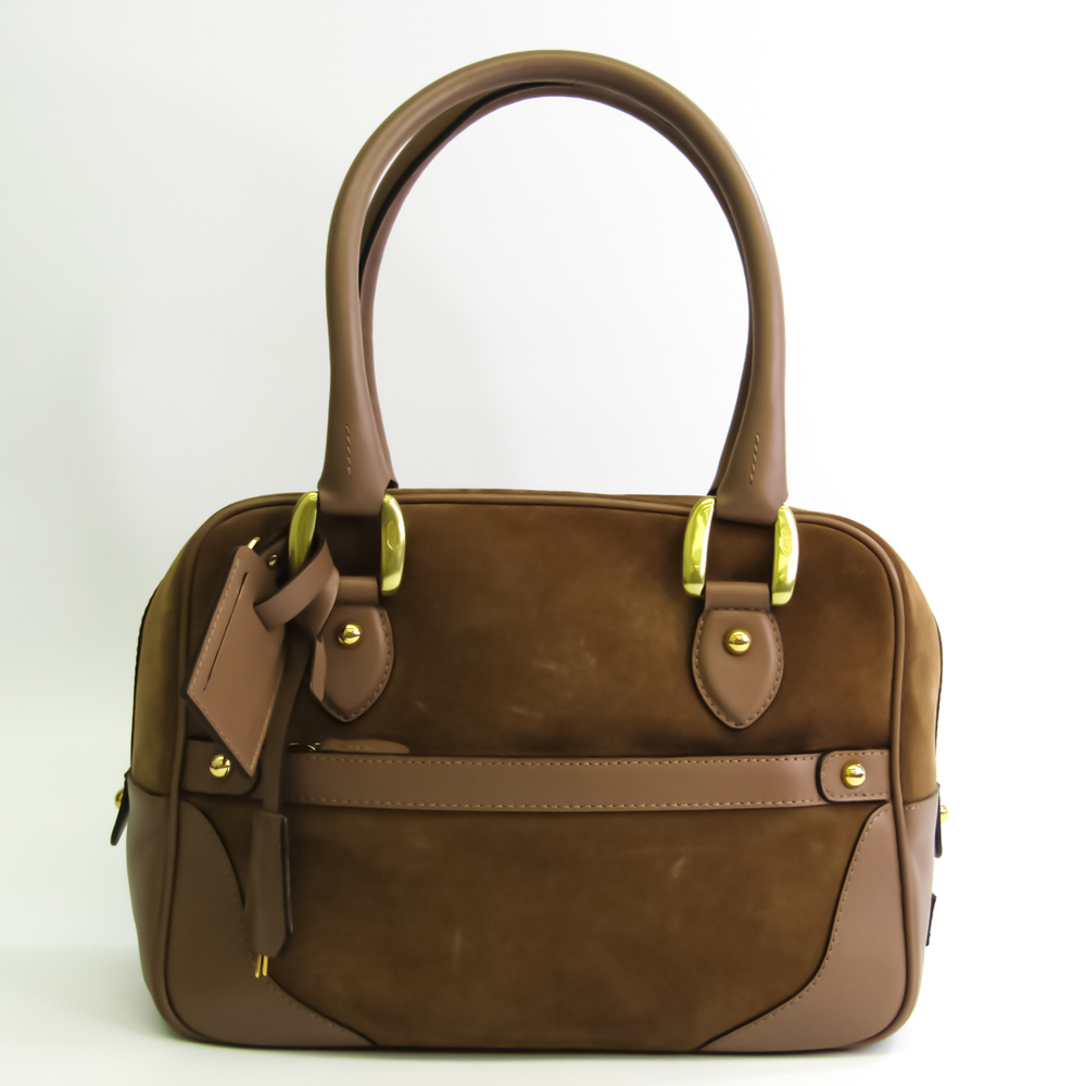 J&M Davidson Mini Mia Women's Suede,Leather Handbag Brown | eLADY Globazone