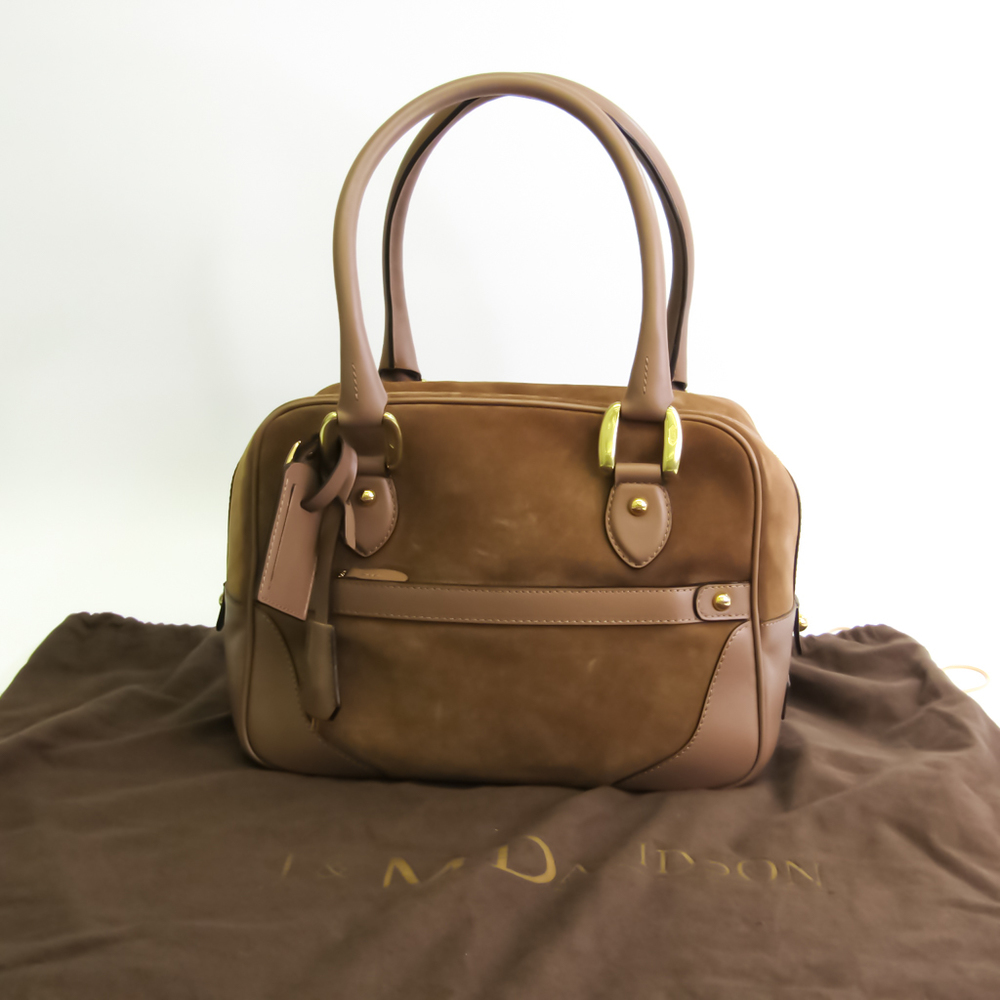 J&M Davidson Mini Mia Women's Suede,Leather Handbag Brown | eLADY Globazone