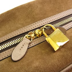 J&M Davidson Mini Mia Women's Suede,Leather Handbag Brown