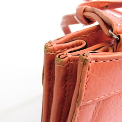 Balenciaga Navy Pochette 339937 Women's Leather Shoulder Bag Salmon Pink