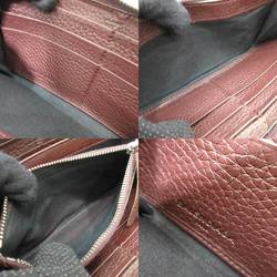 Balenciaga Wallet Classic Continental Bordeaux Long Round Punching Men's Women's Leather
