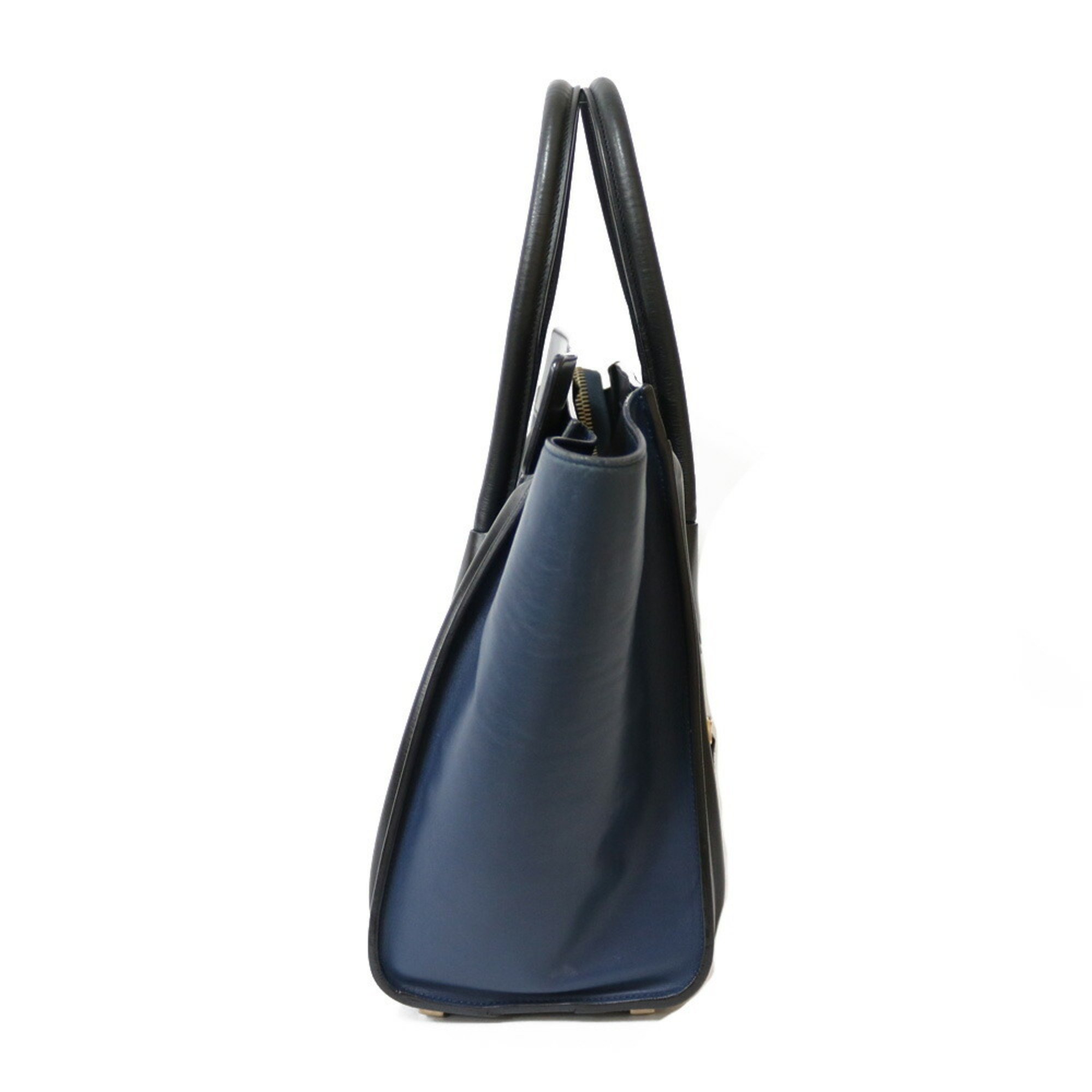 Celine CELINE Luggage Micro Handbag Blue Ladies