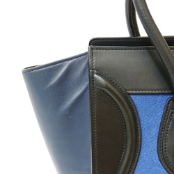 Celine CELINE Luggage Micro Handbag Blue Ladies