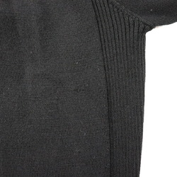 Louis Vuitton Monogram Print Knit Polo Shirt Men's Black Long
