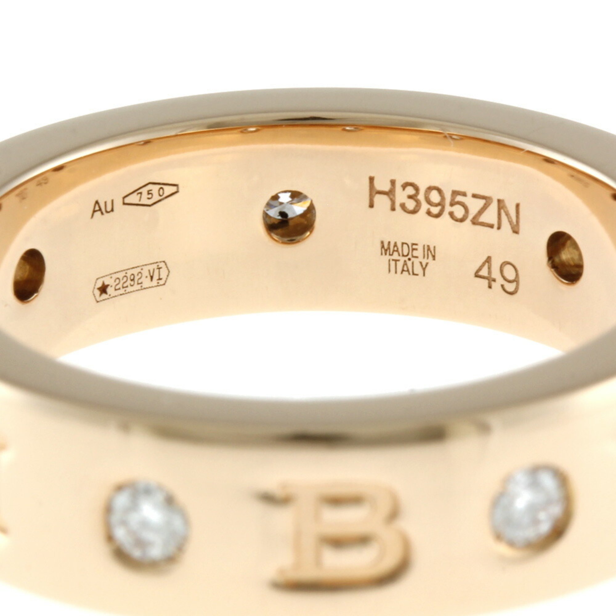 Bvlgari BVLGARI Ring / No. 9 18K Gold Diamond Ladies