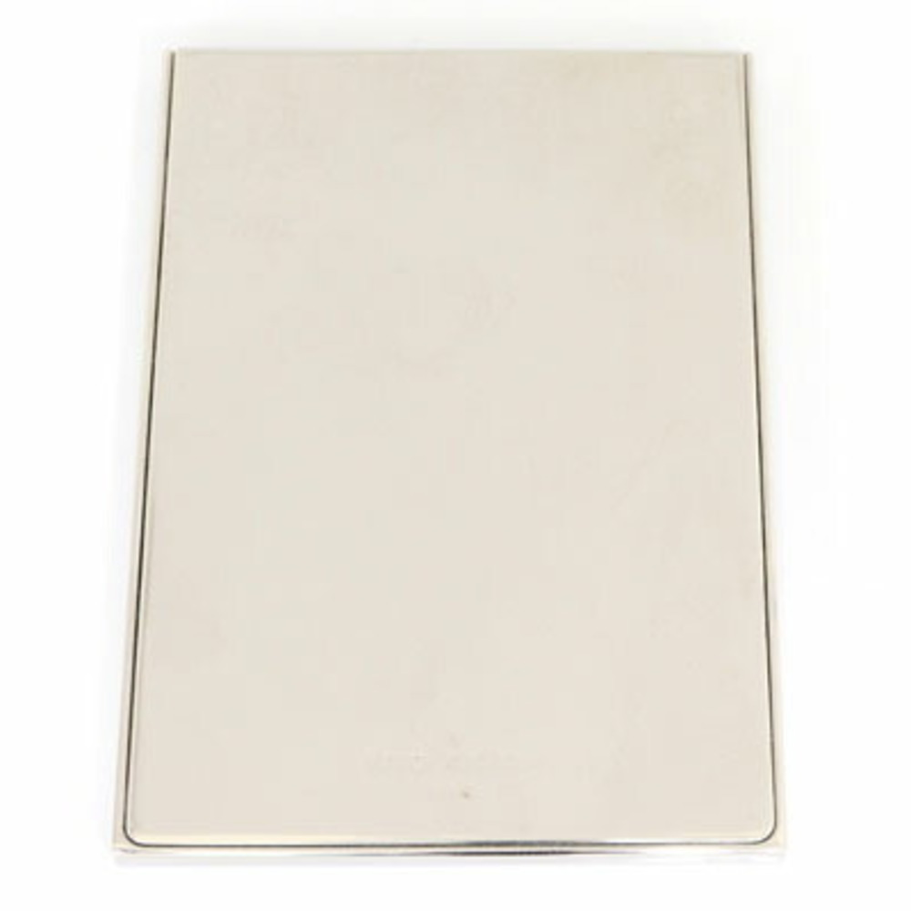 Authenticated Used Louis Vuitton Card Case M62489 Silver Brown Metal  Leather Holder Embossed Men Women 