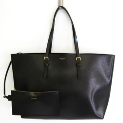 Saint Laurent East West 604309 Women's Leather Tote Bag Black