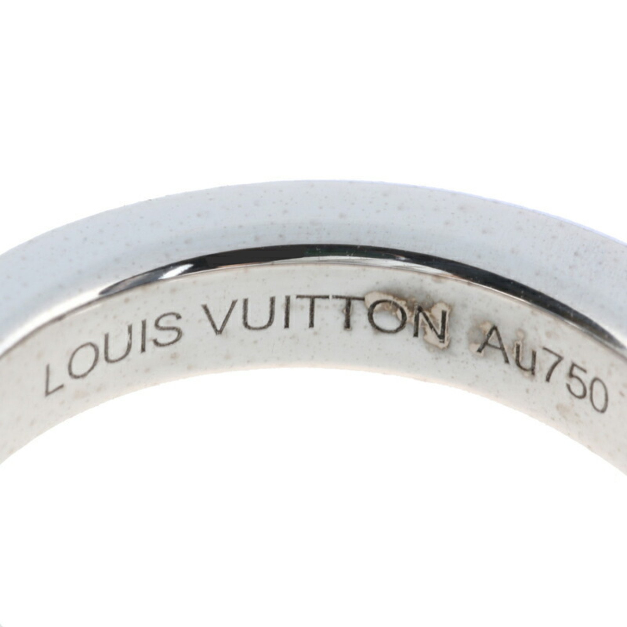 Louis Vuitton Berg Lock It # 48 Ladies Rings 750 White Gold 7.5 Silver