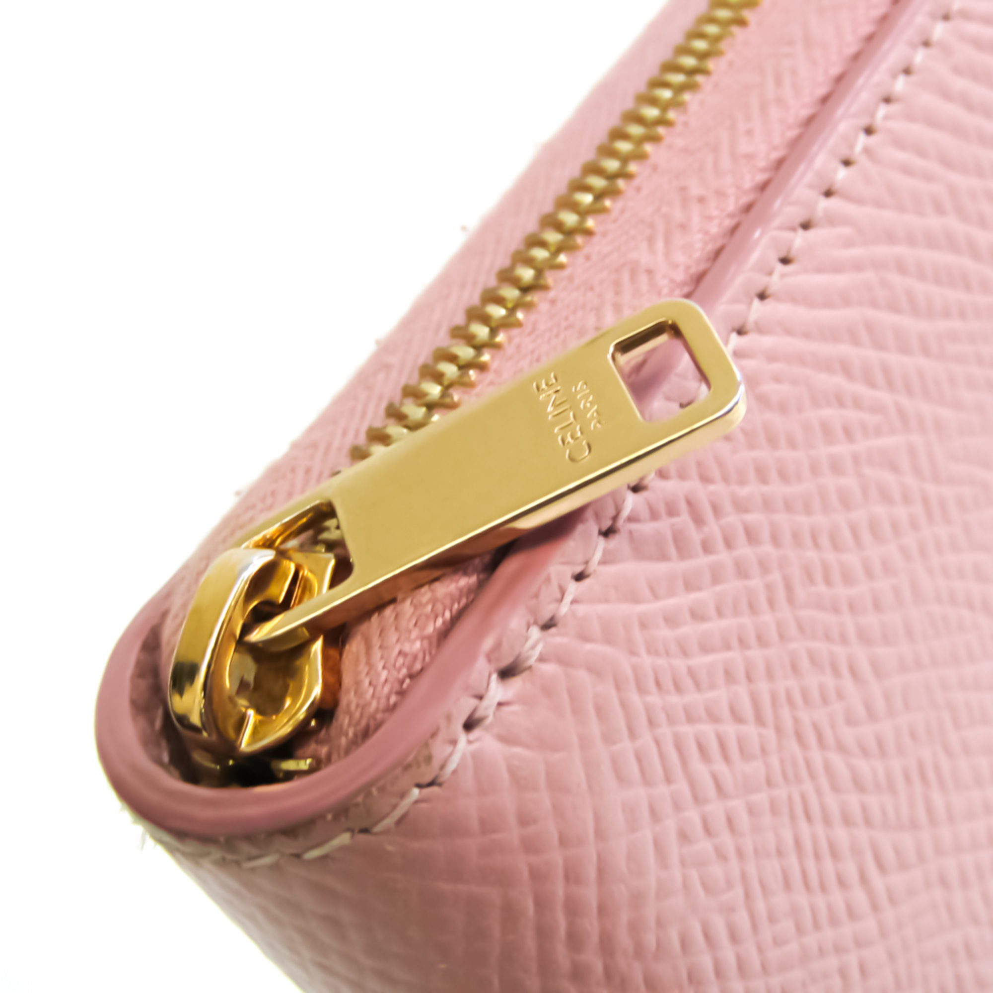 Celine Large Zipped Wallet 10B553BEL Women's  Calfskin Long Wallet (bi-fold) Pink