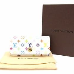 Louis Vuitton Quadruple Key Case Monogram Multicolor 4 M60043 Bron Keychain Keyring White Ladies