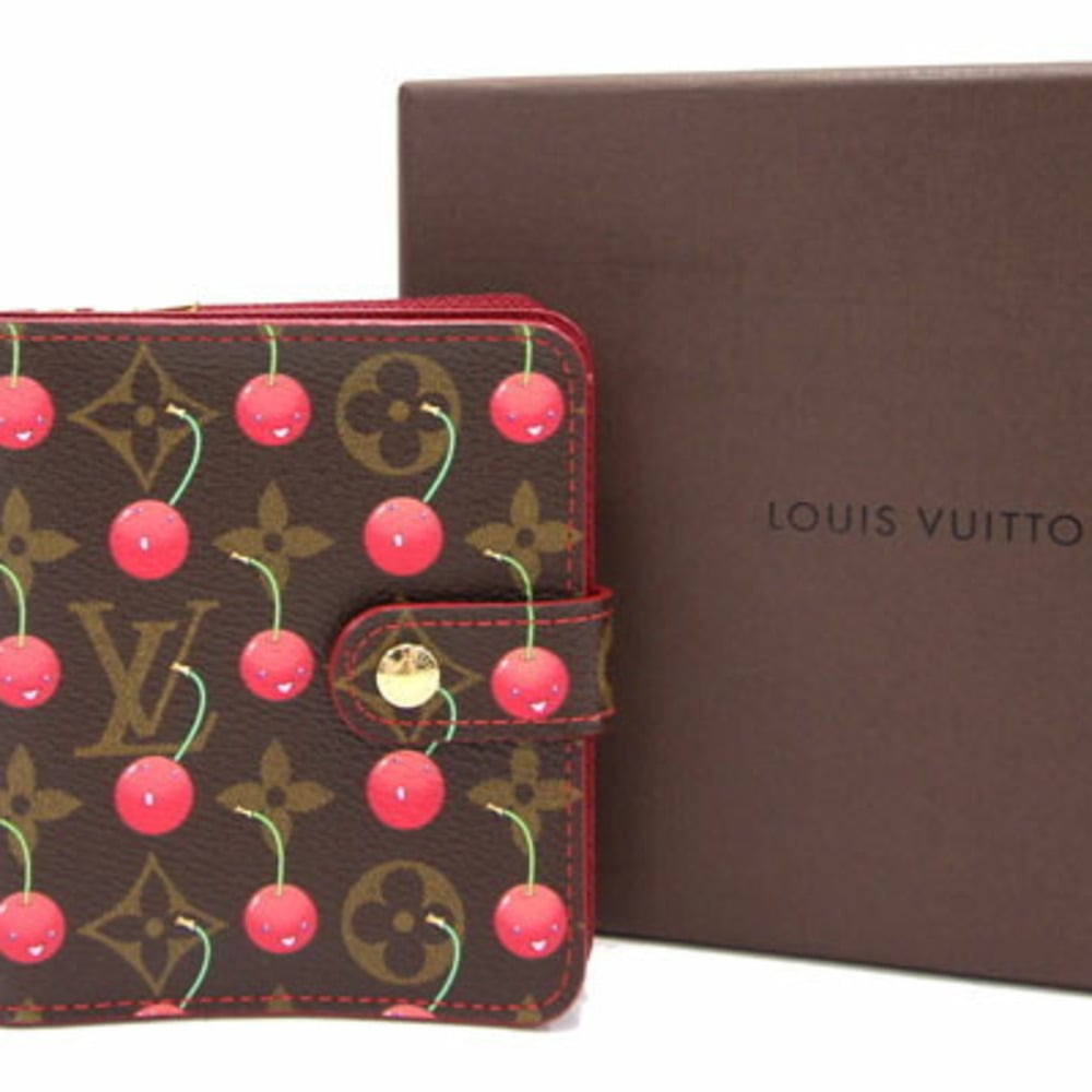 Louis Vuitton Bi-Fold Wallet Monogram Cherry Zip M95005 Mini Round Takashi  Murakami Collaboration Limited Women's Fruit Pattern Print | eLADY