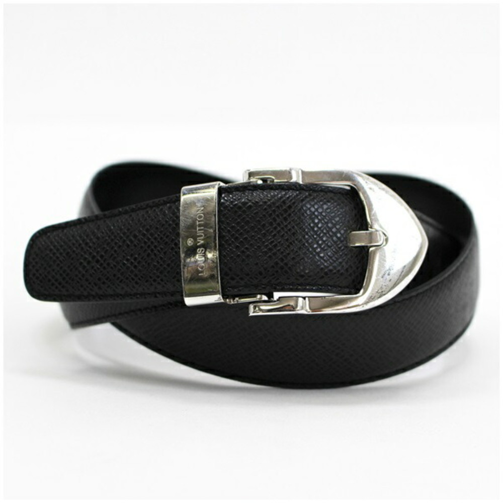 Louis Vuitton Taiga Saint Tulle Classic Belt Aldwards (Black) M6343 Overall  Length 103.5cm Waist 83-93cm LOUIS VUITTON Men's Black