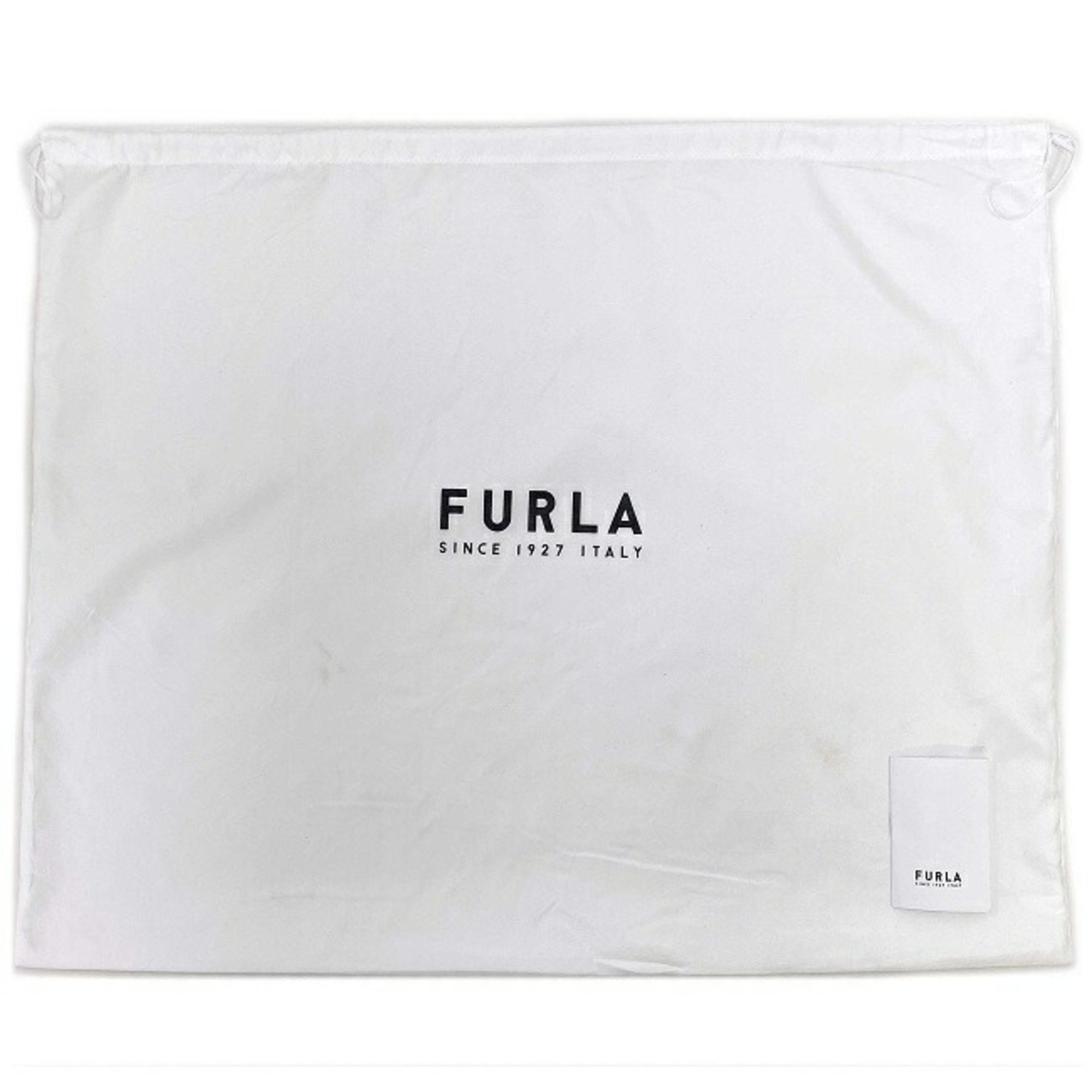 Furla Tote Bag Beige Black XB00510 BX0635 Canvas Leather FURLA Striped Laundry Large Ladies Natural