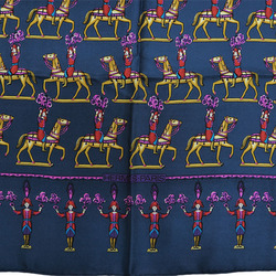 HERMES Hermes Carre 90 LES ARTIFICIERS Fireworks Master Horse Knight Soldier Navy Scarf Muffler