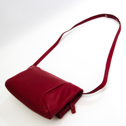 Hirofu Women's Leather Shoulder Bag Red Color