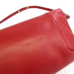 Hirofu Women's Leather Shoulder Bag Red Color