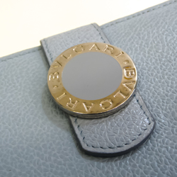 Bvlgari Corole AB EBEA Unisex Leather Long Wallet (bi-fold) Light Blue