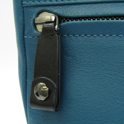 Bvlgari 39394 Women's Leather Handbag,Shoulder Bag Blue