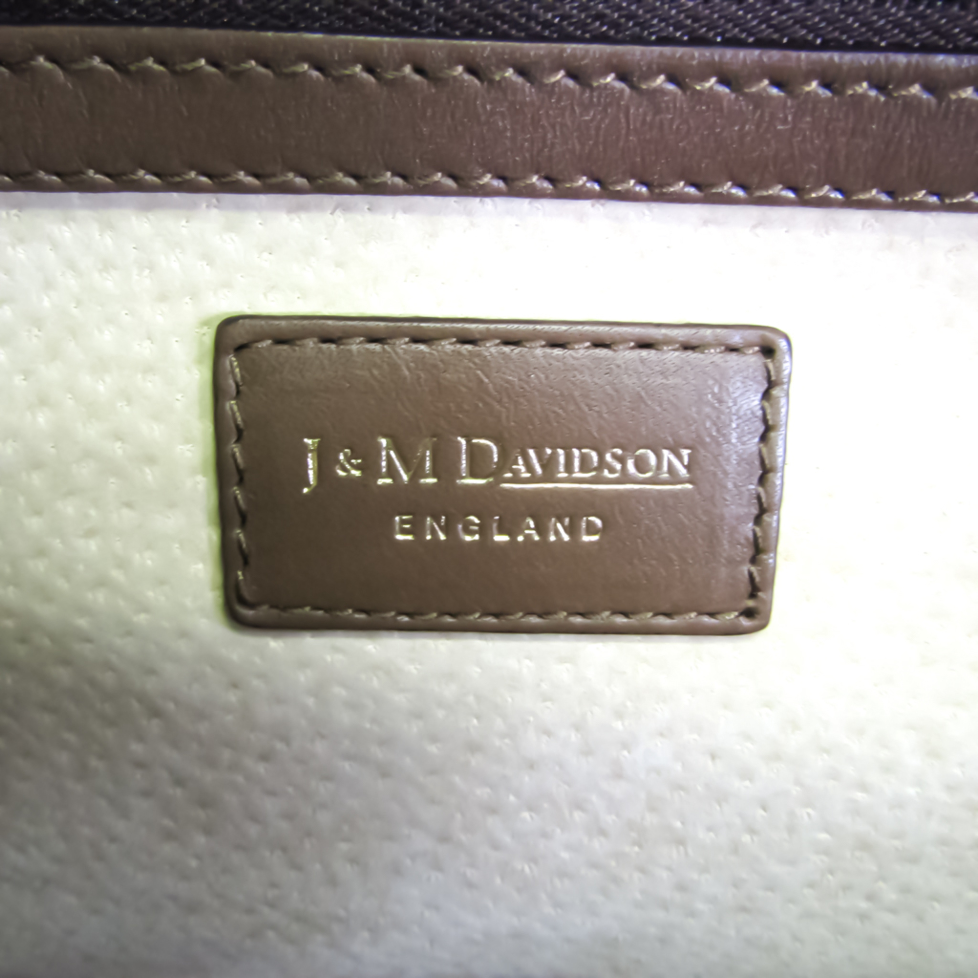J&M Davidson Vivi Women's Suede,Leather Boston Bag Beige,Brown