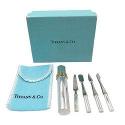 Tiffany Silver 925 Nail Care Set Cuticle Treatment File Gold
