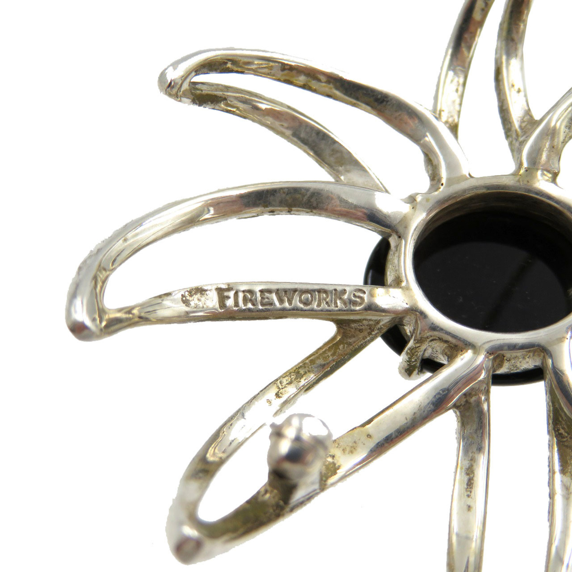 Tiffany Fireworks Silver 925 Onyx Black Brooch