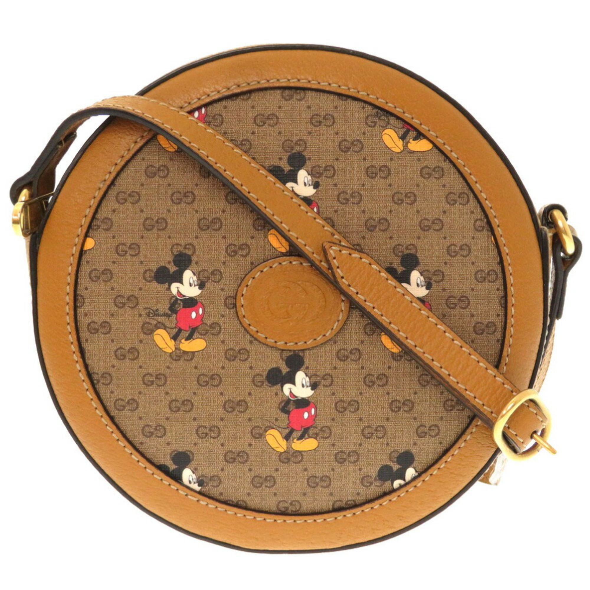 Gucci x Disney GG Supreme 603938 Mickey Collaboration Shoulder Bag