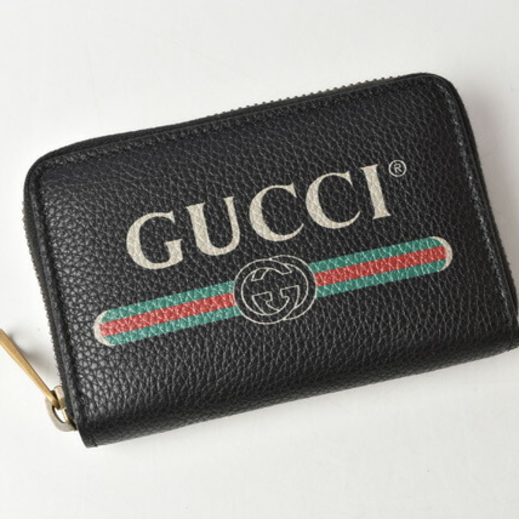 Gucci M2203-30-g Unisex  Calfskin Coin Purse/coin Case Black