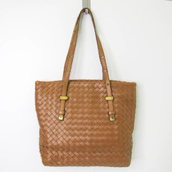 Bottega Veneta Intrecciato 162937 V00A2 2510 Unisex Leather Handbag Brown