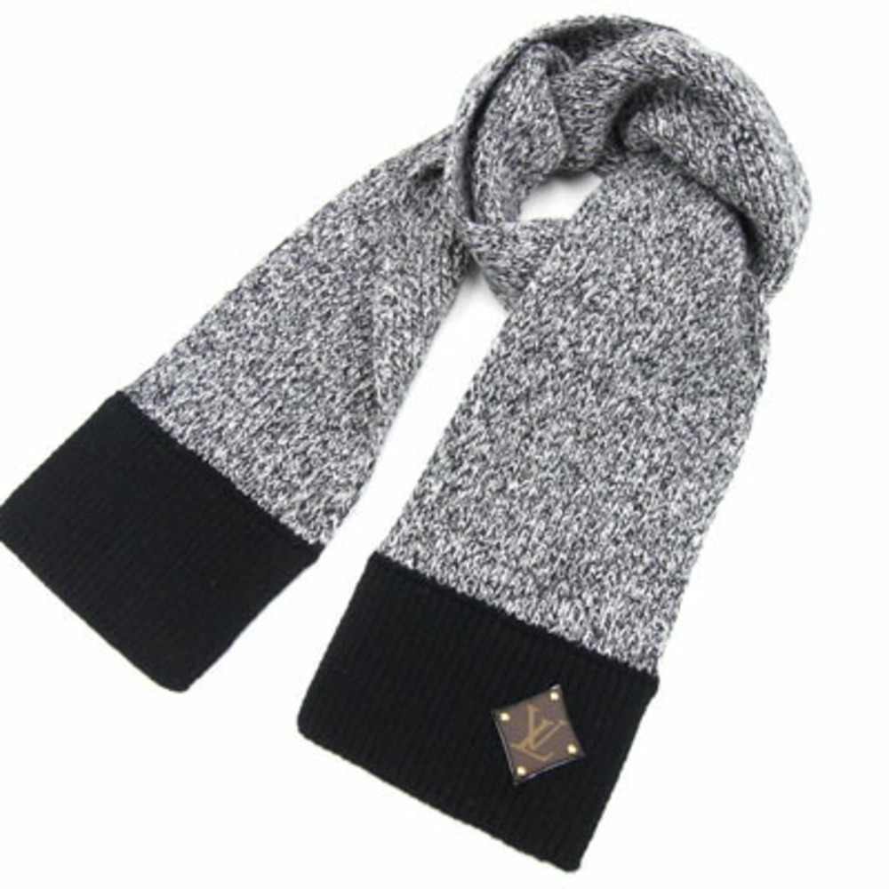 vuitton black wool scarf