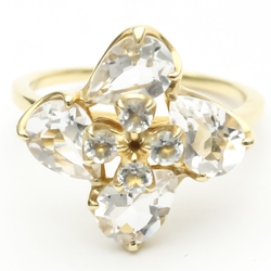 Ponte Vecchio Crystal Ring Yellow Gold (10K) Fashion Crystal Band Ring