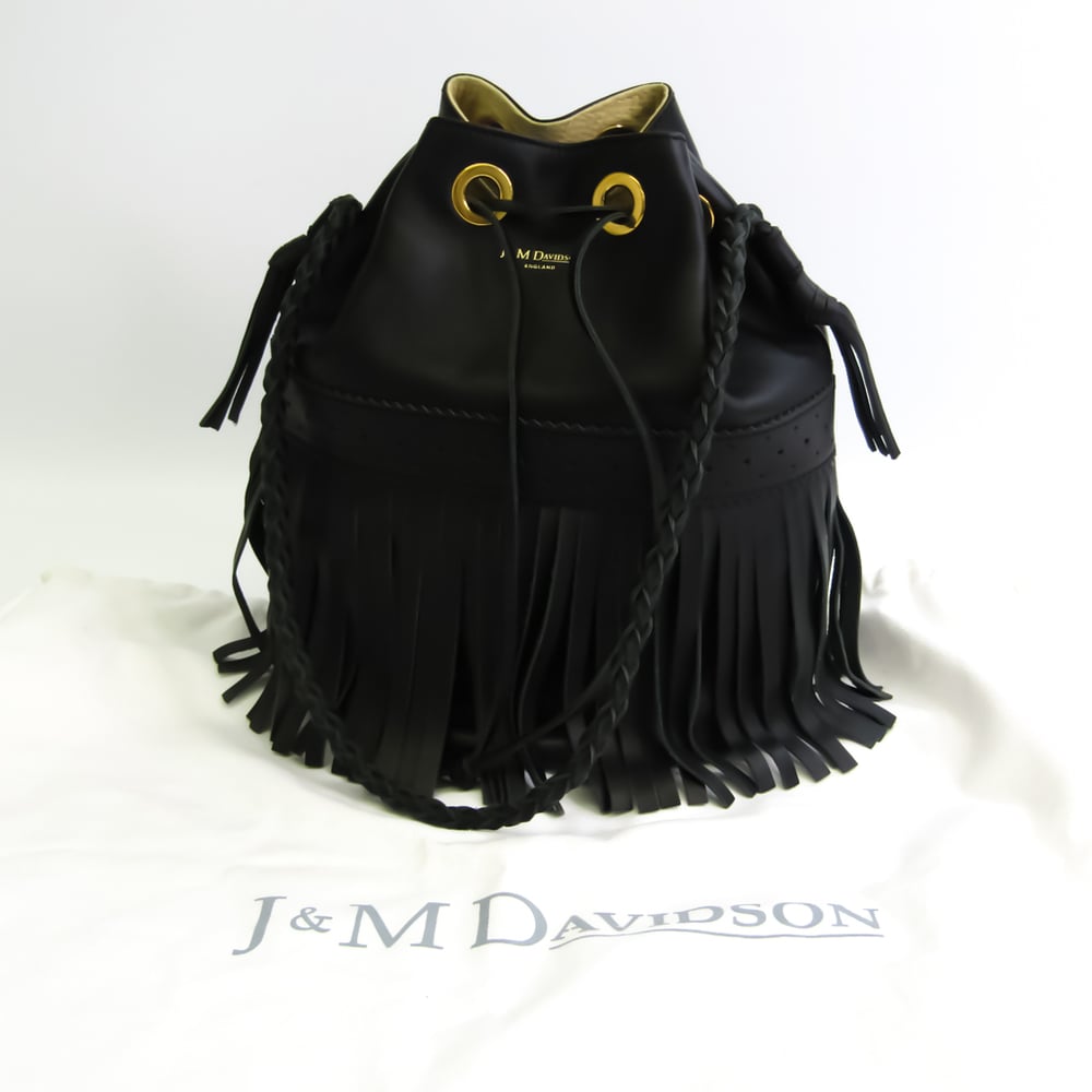 J&M Davidson Carnival L Women's Leather Shoulder Bag Black | eLADY