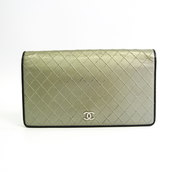 Chanel Bicolor A33911 Women's Leather Long Wallet (bi-fold) Champagne Gold