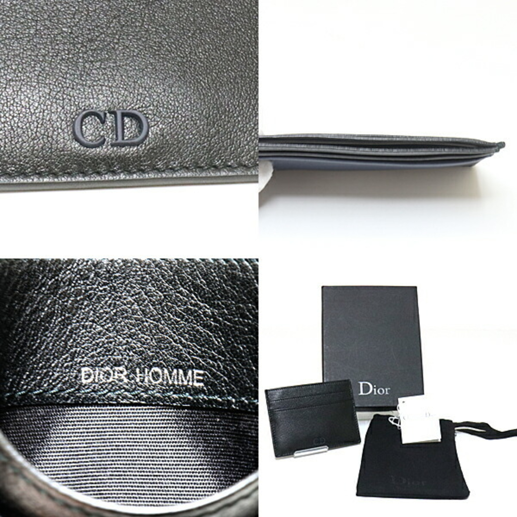Dior Homme Pass Case Business Card Holder 2CNCHOOICNT Black