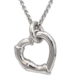 Gucci Necklace Silver Bamboo 393395 J8400 0702 Ag 925 GUCCI Heart Ladies Pendant