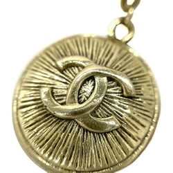 Chanel Earrings Gold Coco Mark GP CHANEL Swing Coin Women's Circle