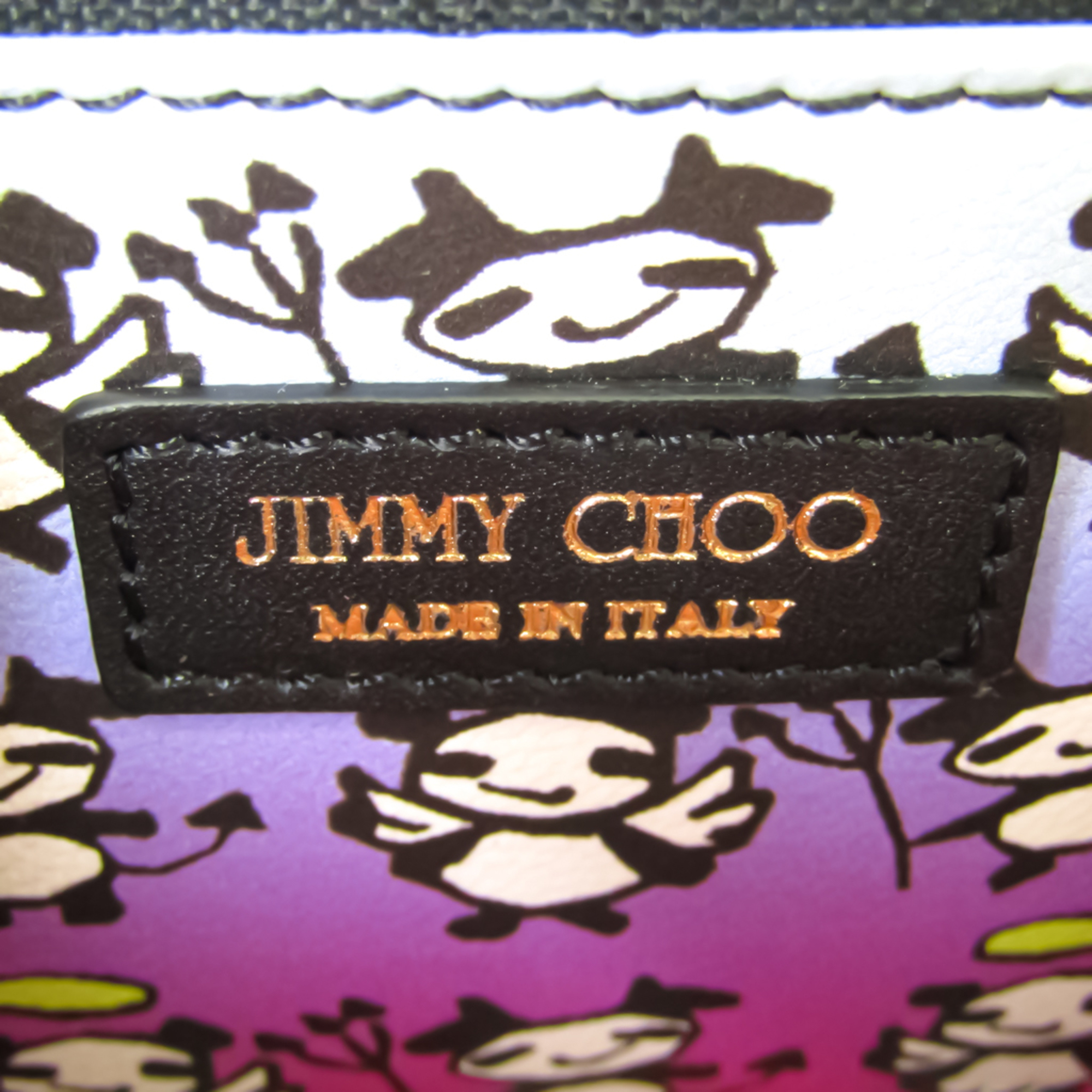 Jimmy Choo Rob Pruitt Women's  Enamel Leather Coin Purse/coin Case Multi-color