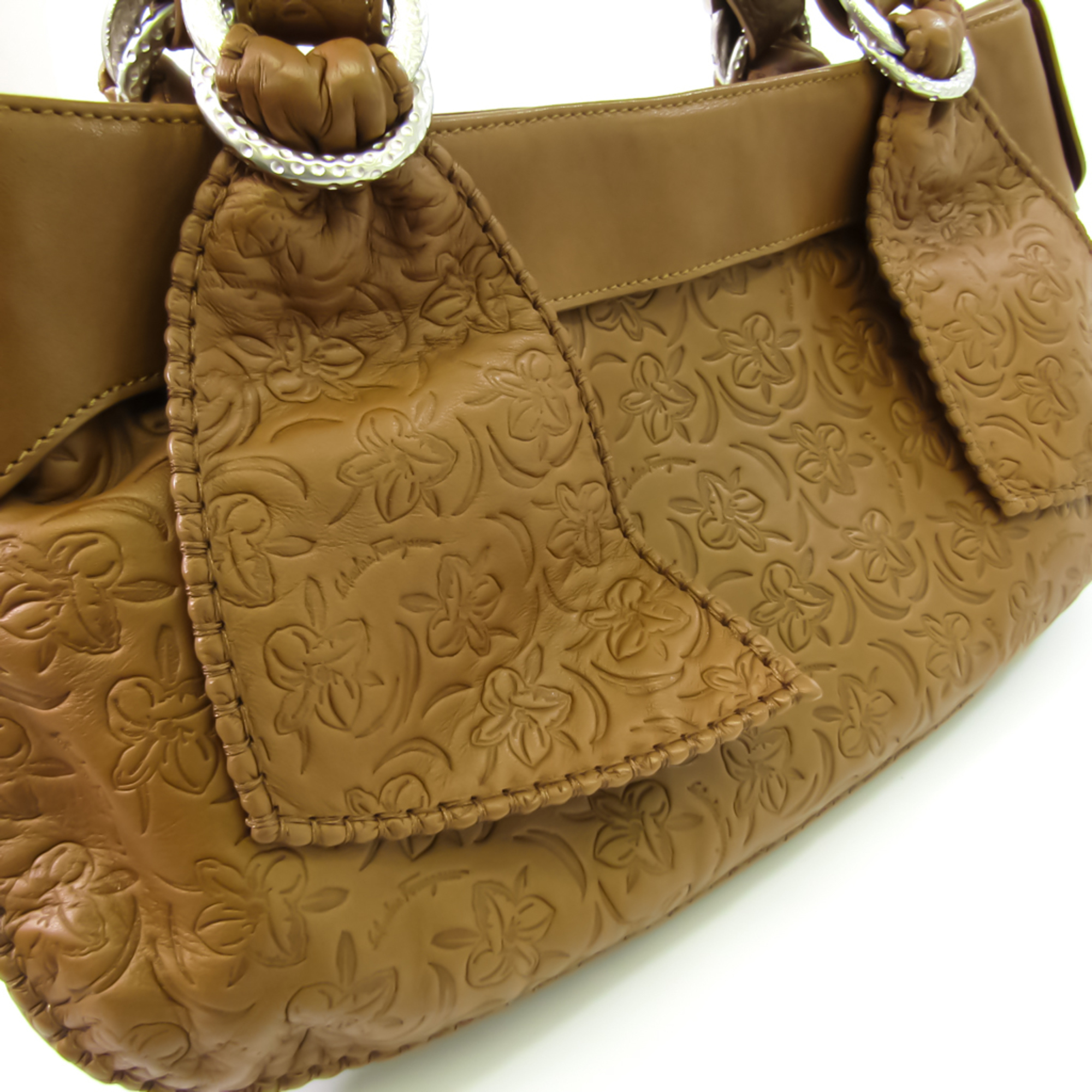 Salvatore Ferragamo Women's Leather Handbag Brown